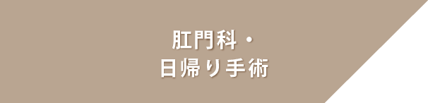 肛門科・日帰り手術